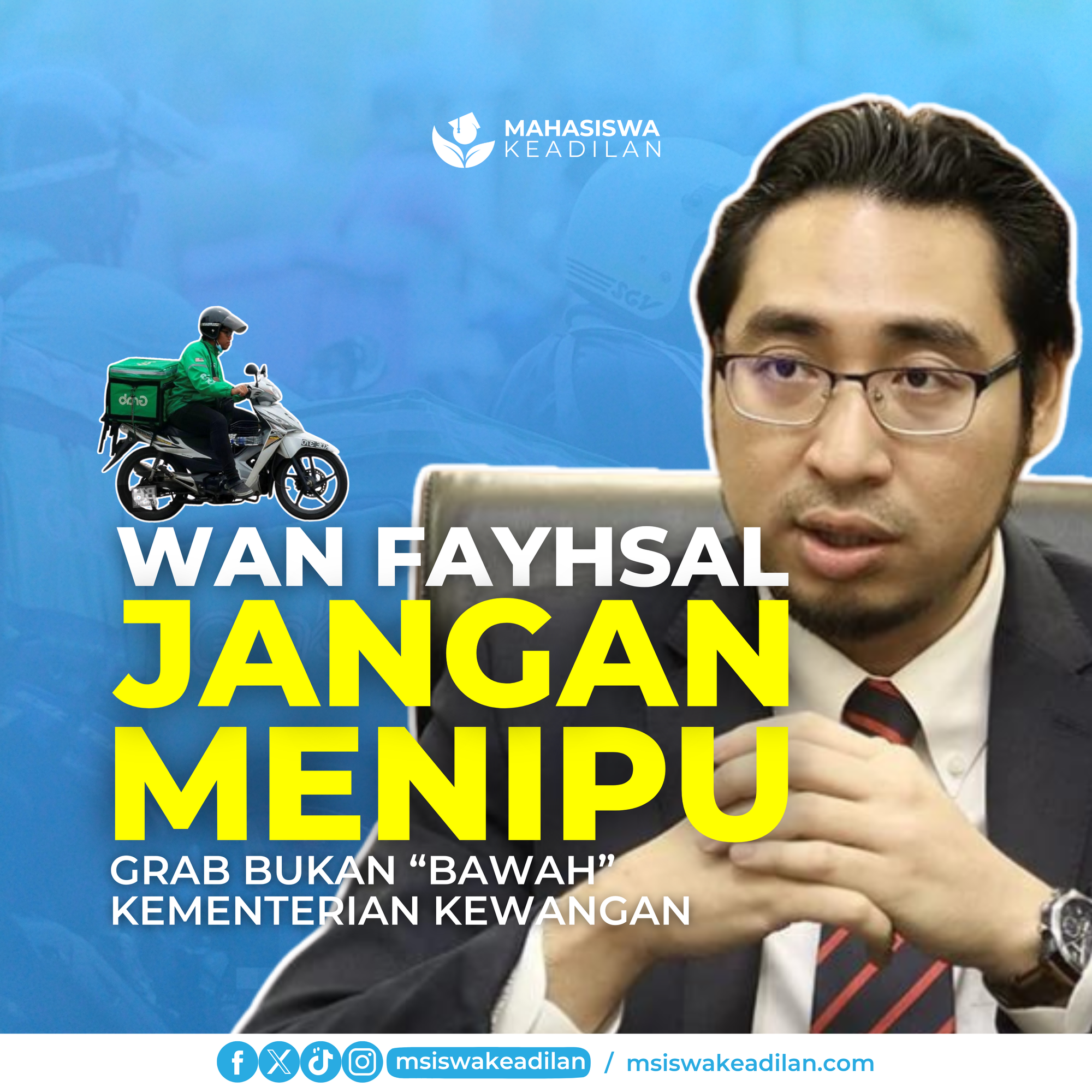 Wan Fayhsal Jangan Menipu: Grab Bukan "Bawah" Kementerian Kewangan