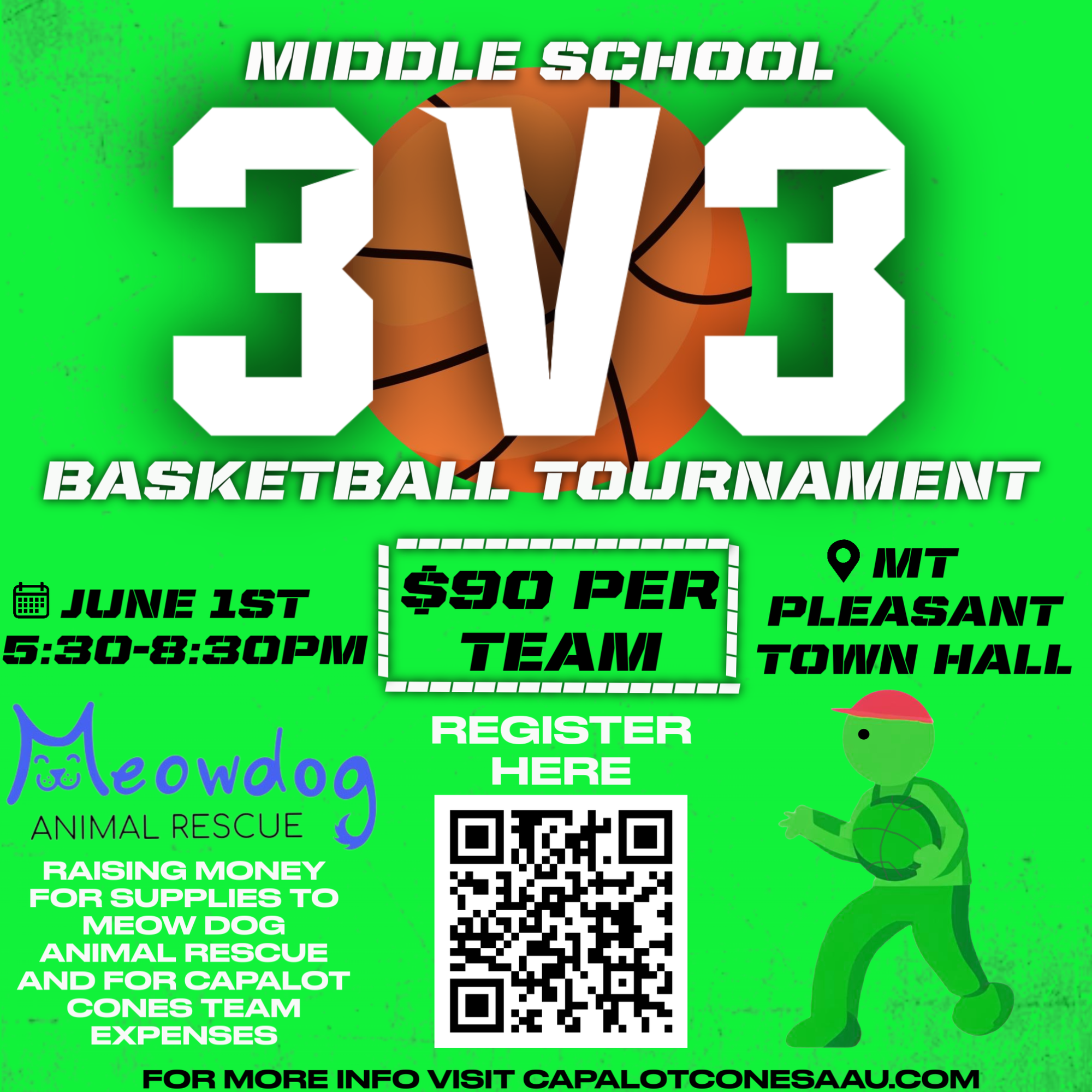 3v3 Tournament JUNE 1ST (Middle Schoolers)