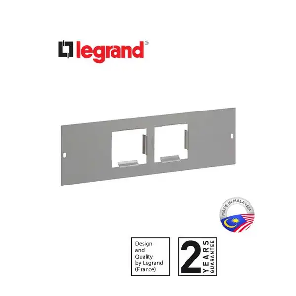 LEGRAND 689630 Floor Box 3 Compartments, Grey Cover