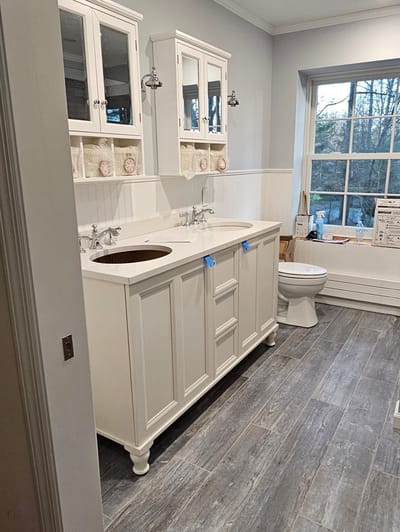 Another Bathroom being remodeled. New Canaan, CT.