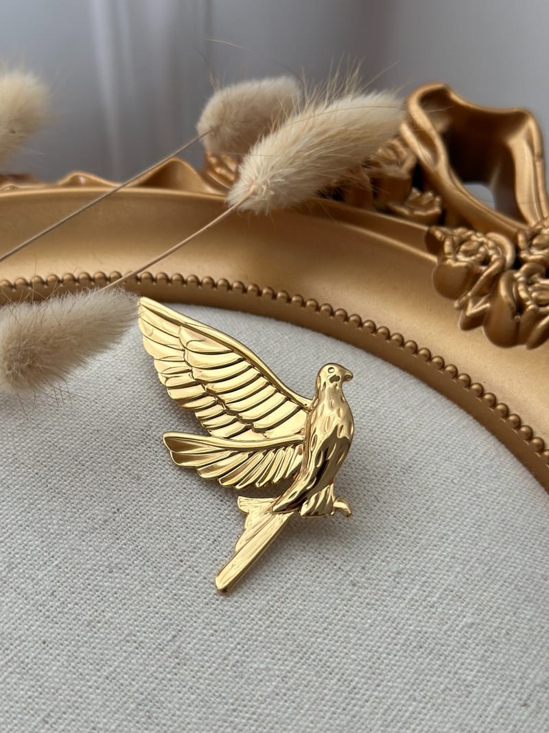 Broche Colombe - Bijou Chrétien élégant - Environ 2 Cm - Idée Cadeau Symbolique