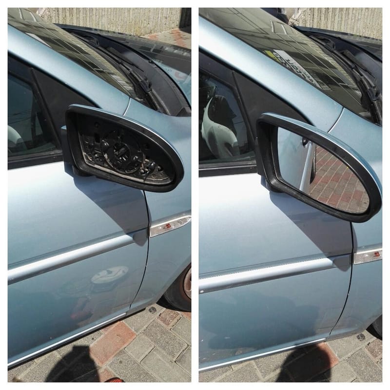 התקנת מראות/זכוכיות לרכב