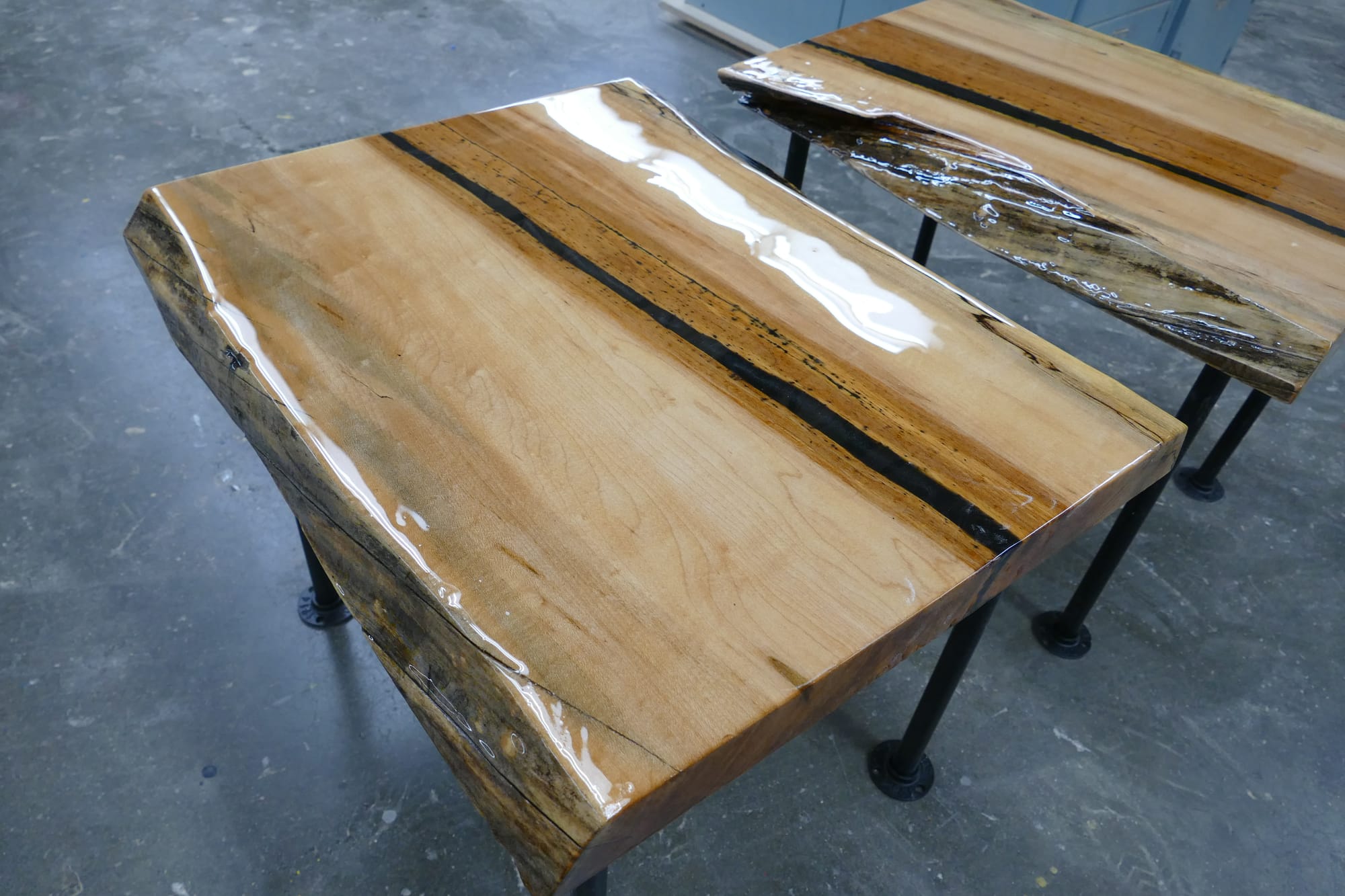 Live Edge Maple End Tables