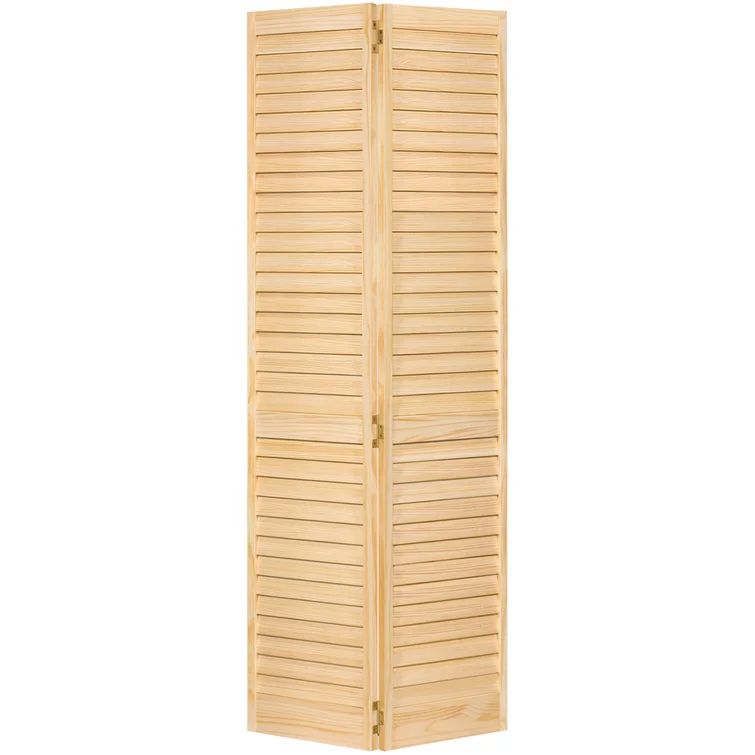 Louvered Solid Wood Unfinished Slab Standard Door - AMERICAN CARPENT...