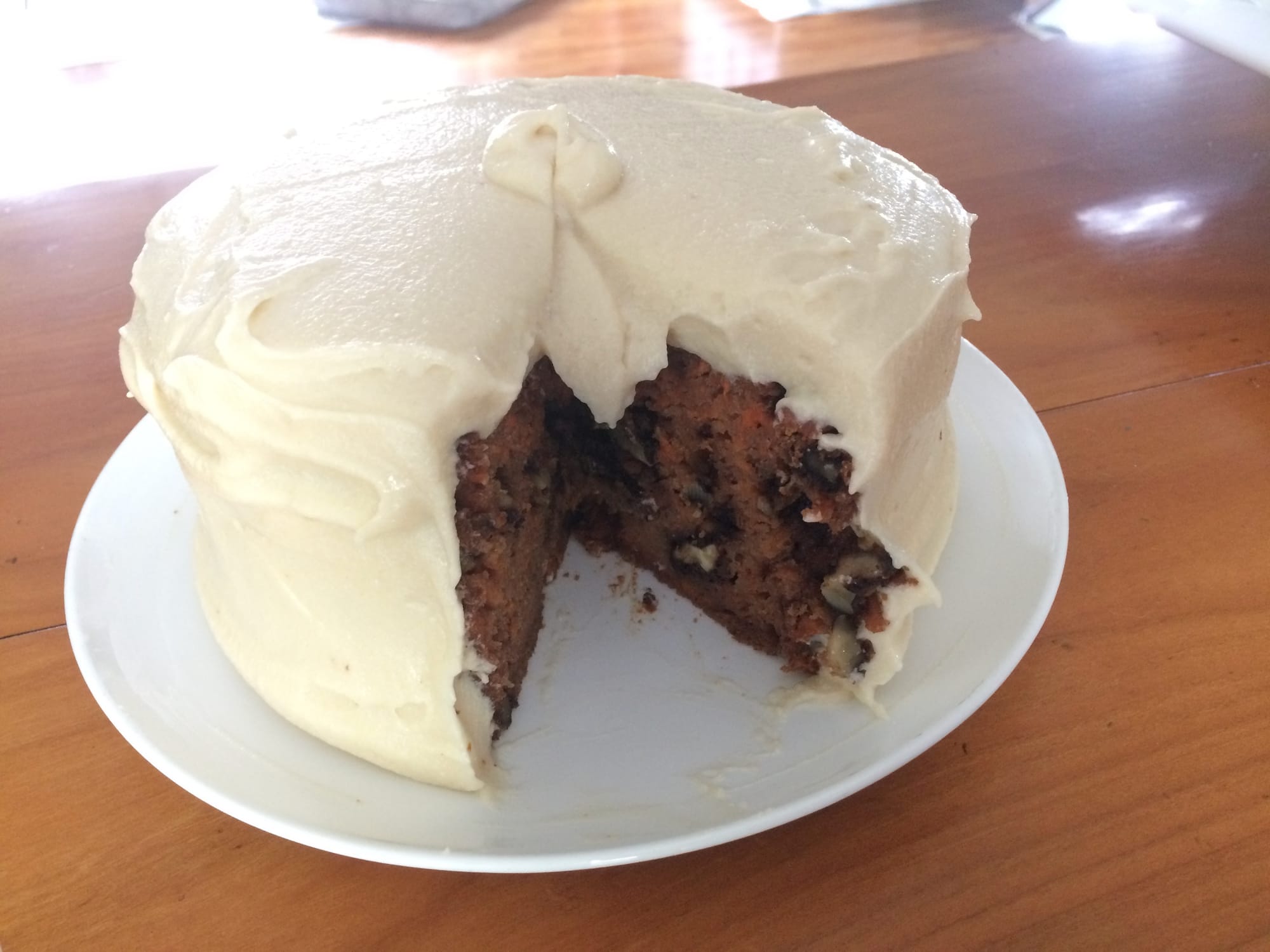 Almond Flour Carrot Cake with Maple Cream Cheese Icing (GF)