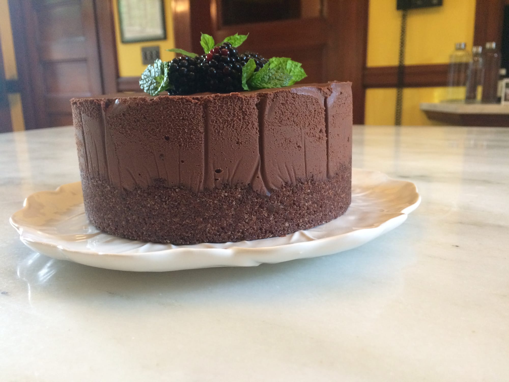 Coconut Cream Chocolate Cheesecake with Almond Date Crust (GF/DF)