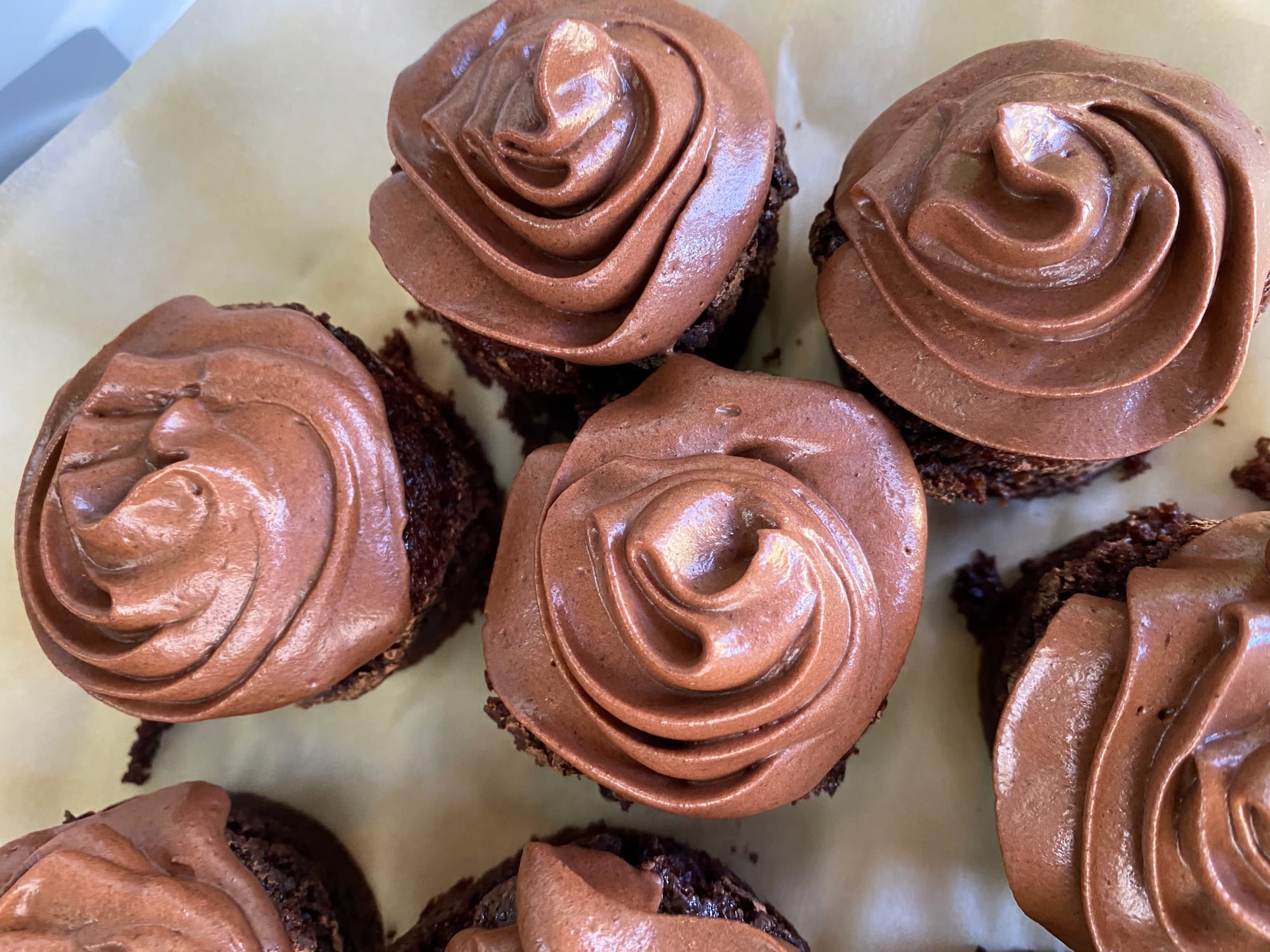 Eggless Chocolate Cupcakes with Cocoa Icing