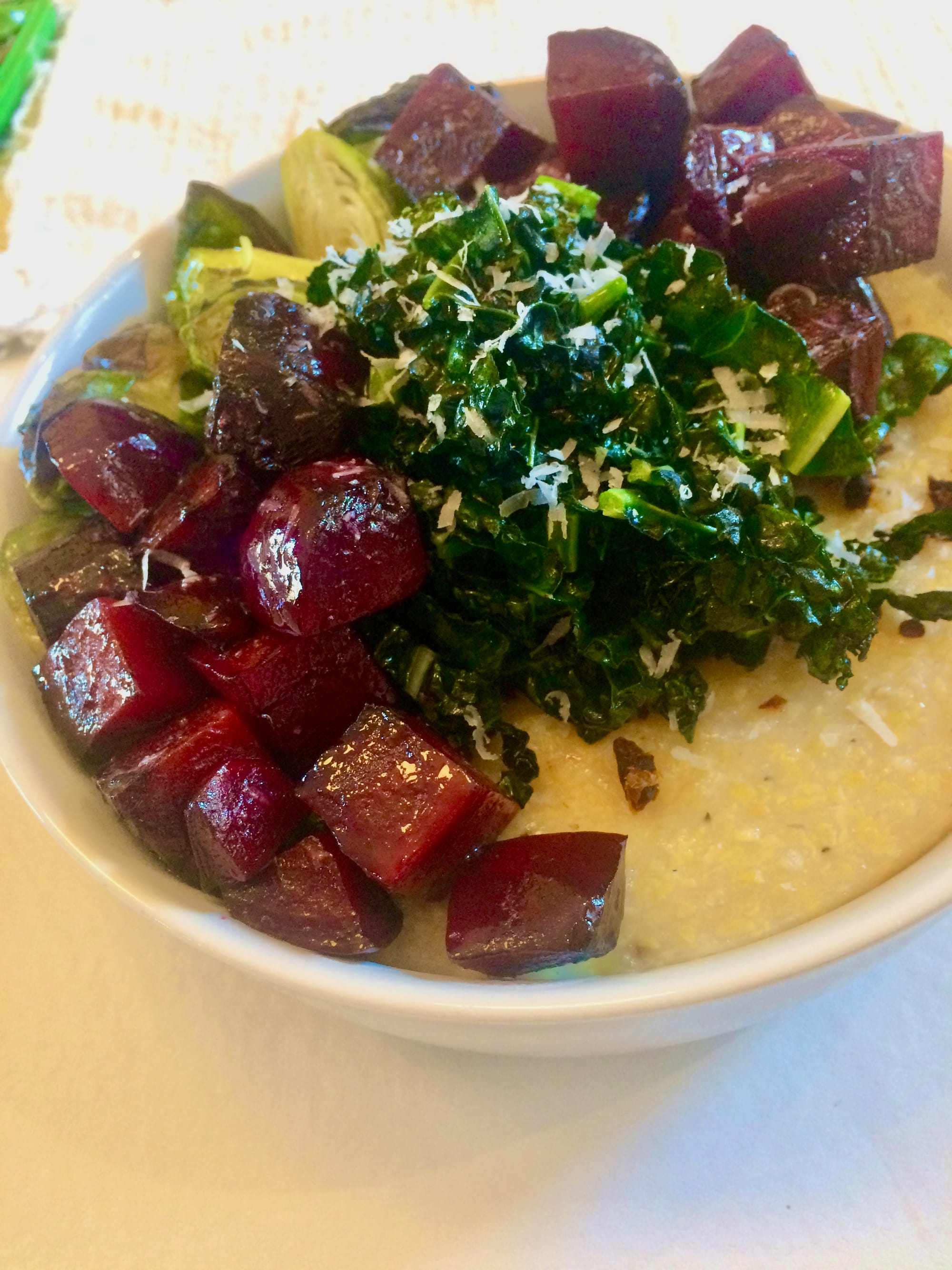Roasted Beets Over Polenta