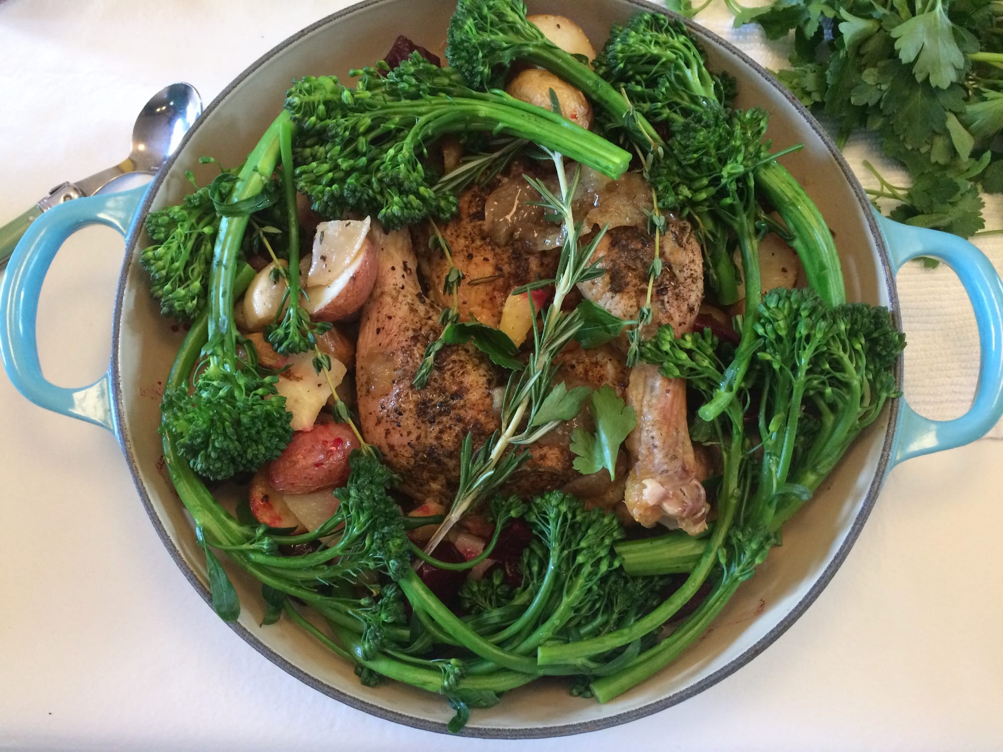 Roasted Chicken Baby Broc Roasted Baby Potato