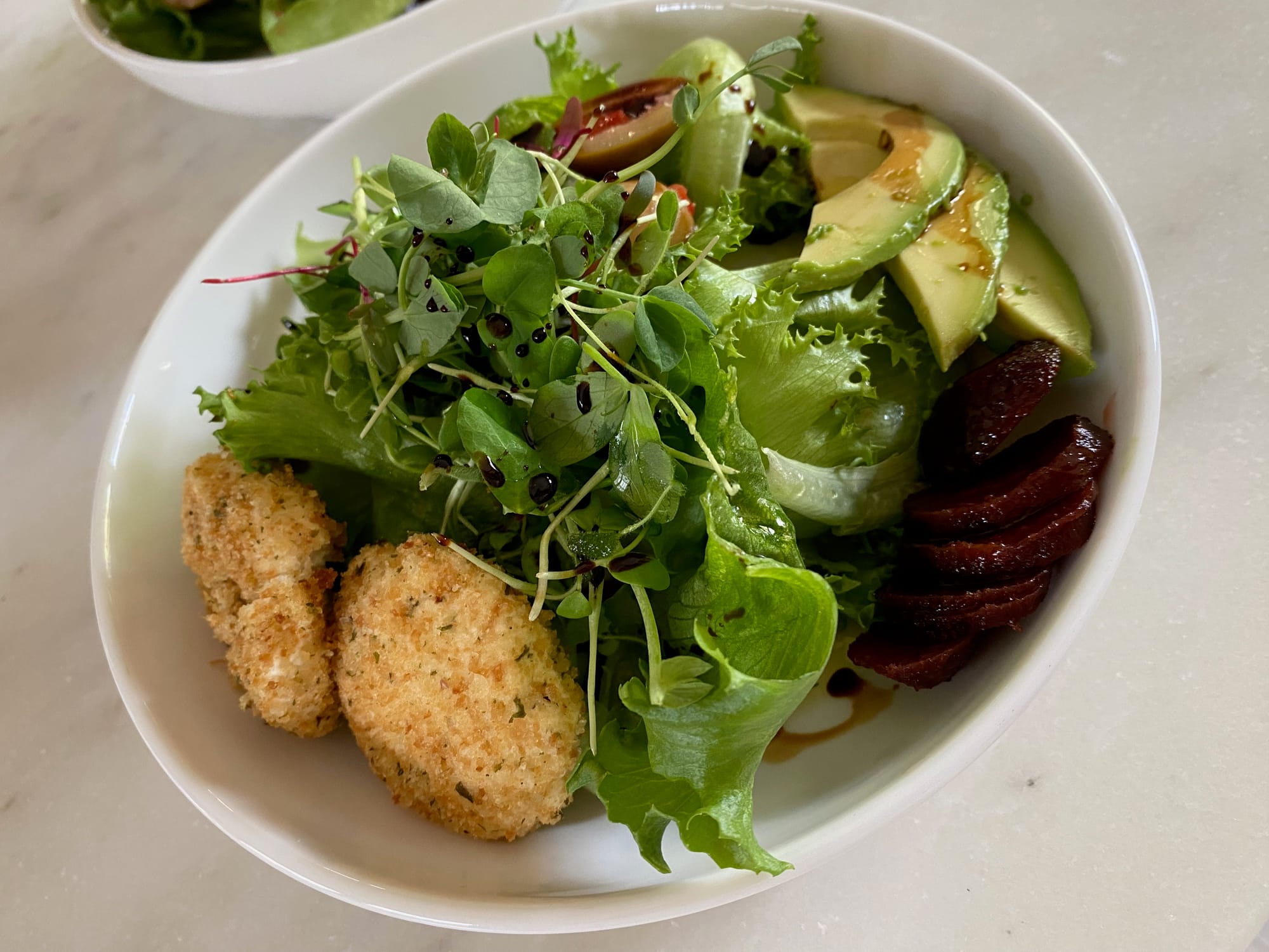 Roasted Beet Salad with GF Crusted Goat Cheese Discs