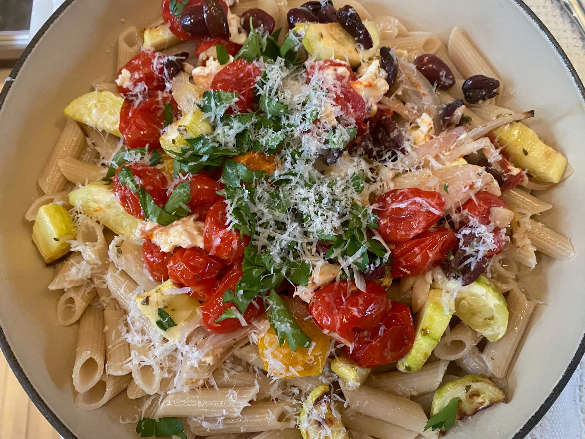 Roasted Summer Squash GF Pasta