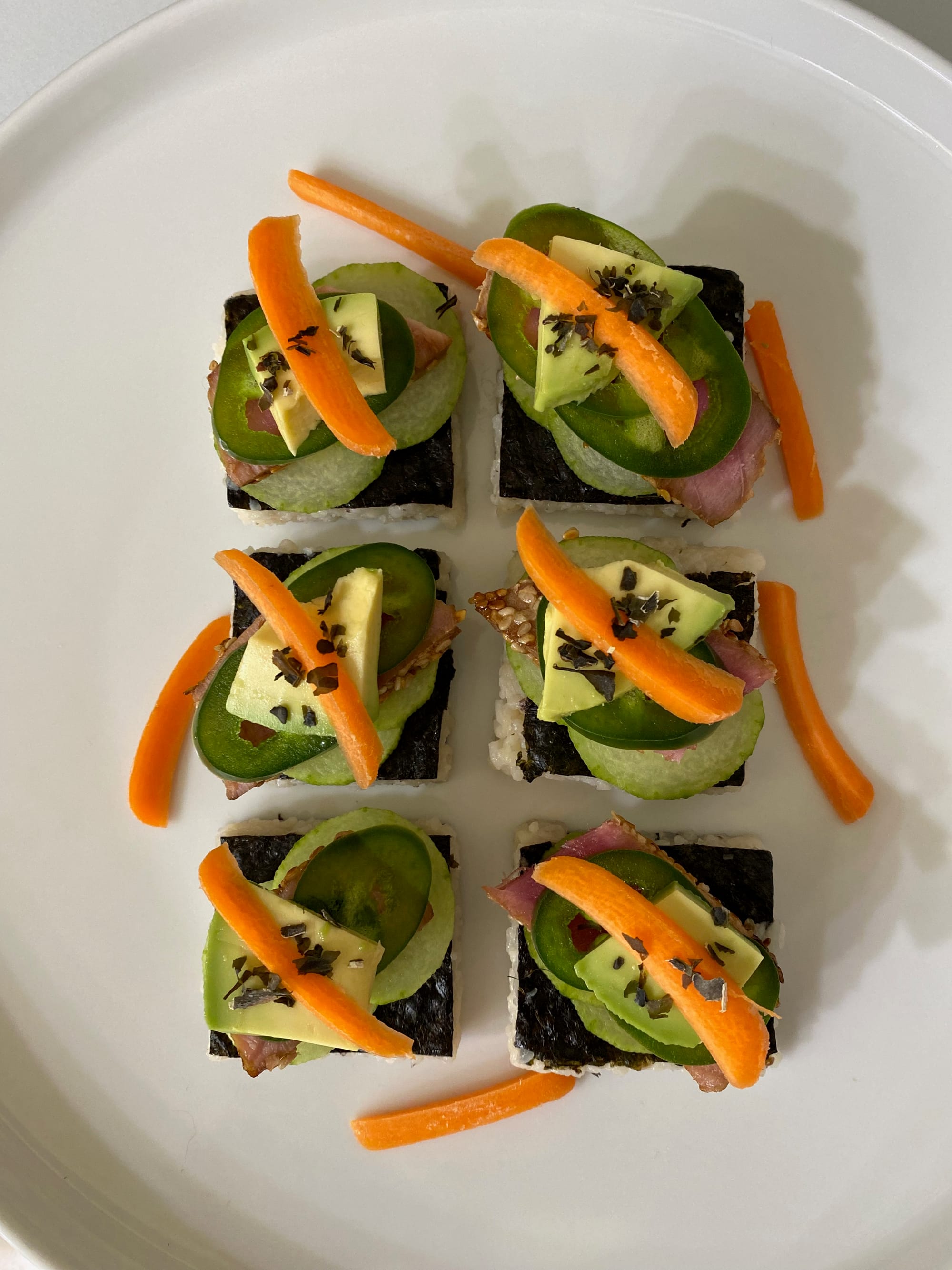 Seared Sushi Grade Tuna over Pressed Rice