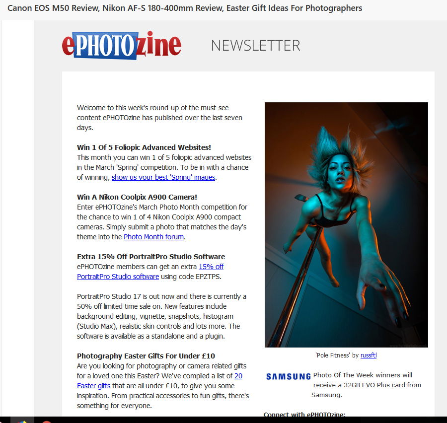 Ephotozine Newsletter