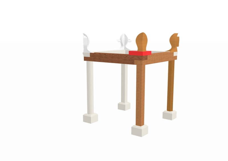 ACROTERE Création sur logiciel 3d, réalisation sur imprimante 3d