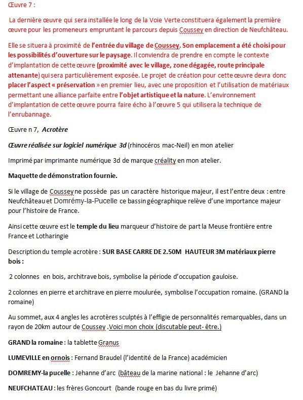 ACROTERE Création sur logiciel 3d, réalisation sur imprimante 3d