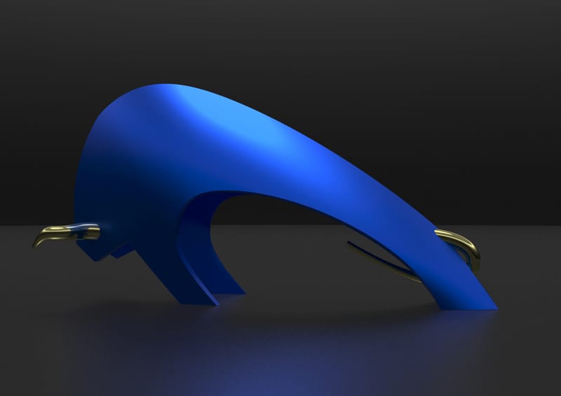 première étude taureau avec tirage Pla bleu