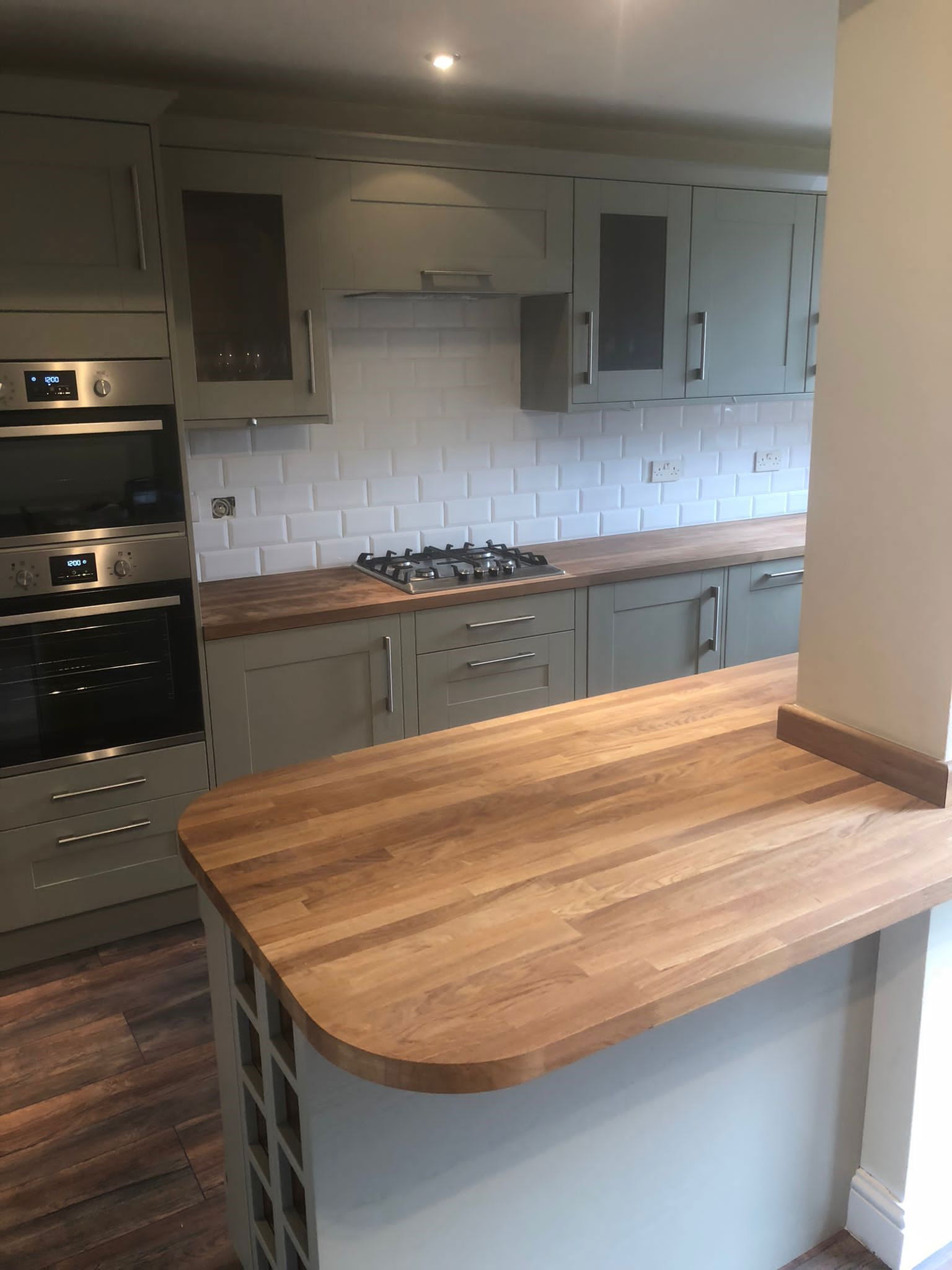 A traditional Green Oak Kitchen fitted for customer in Horsham