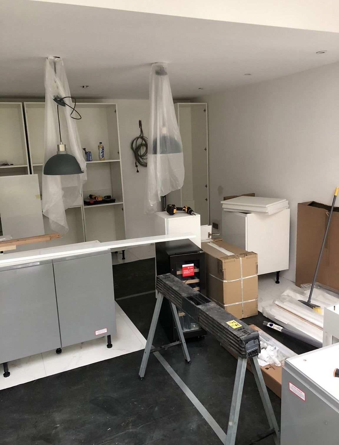 Modern Wren Kitchen in a new extension