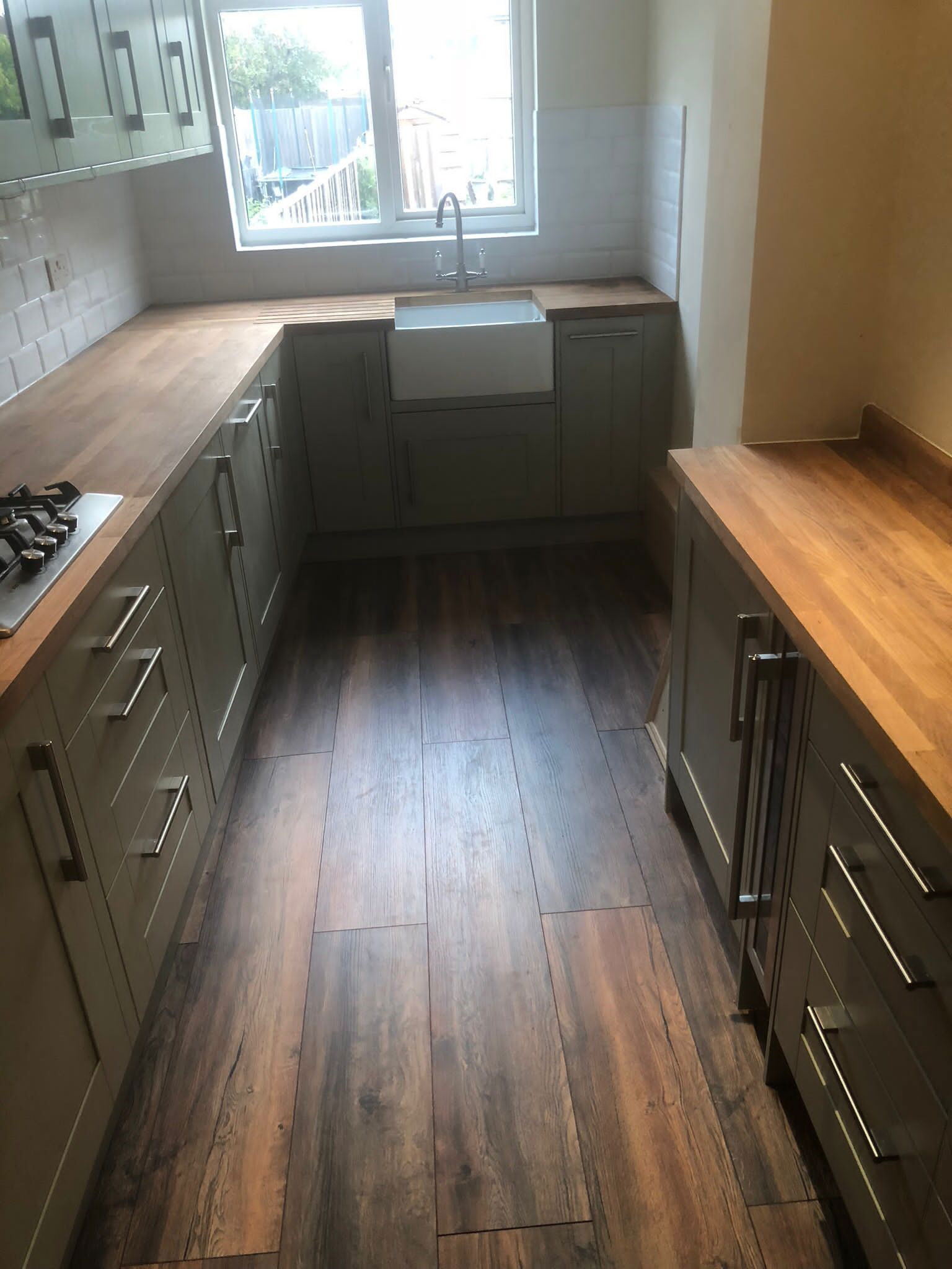 A traditional Green Oak Kitchen fitted for customer in Horsham