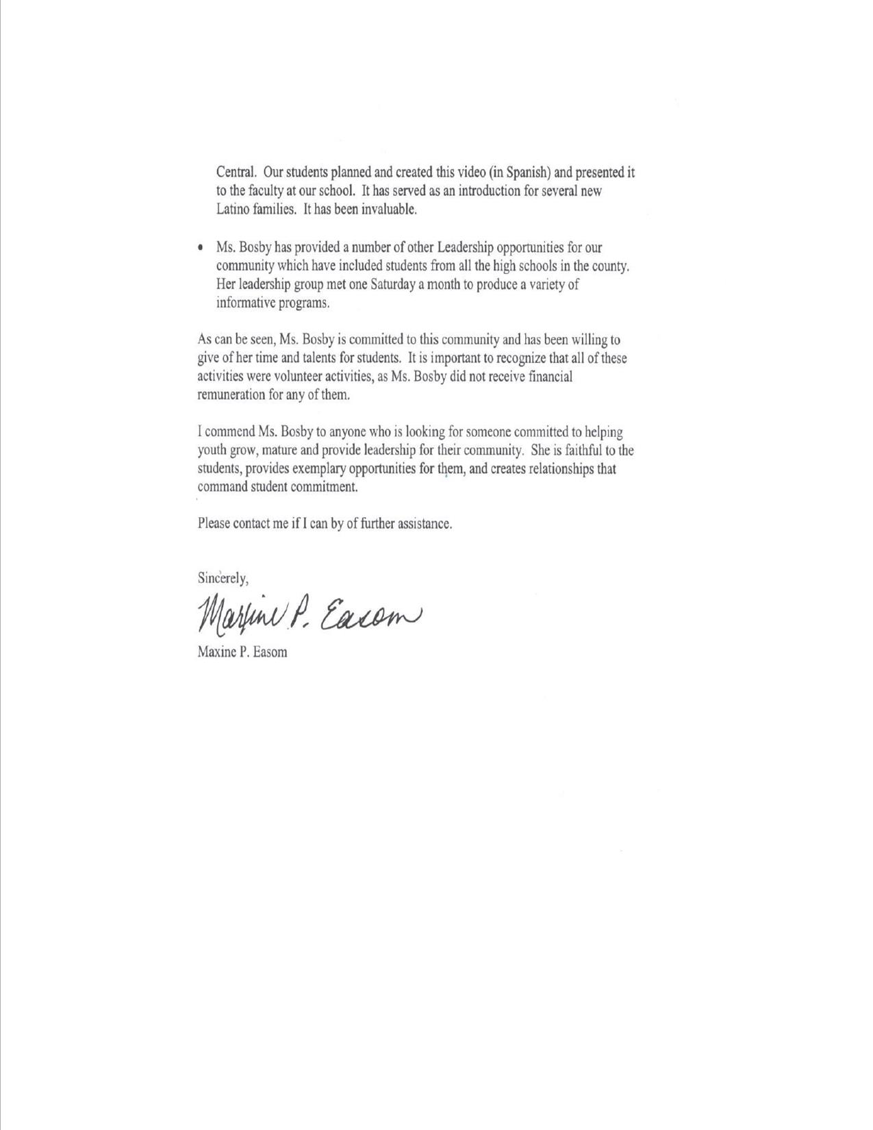 Georgia Support Letters