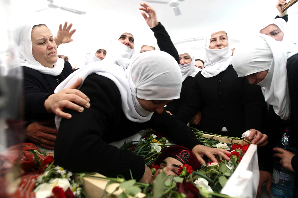 לוויתו של סמל ראשון תמיר נבואני. סמ"ר נבואני מהכפר ג'וליס, היה לוחם סיירת מטכ"ל הראשון מהעדה הדרוזית | The funeral of first sergeant Tamir Nbewany. First sergeant Nbewany was from the village Julis. He was the first Druze warrior at Sayeret Matkal, the IDF Special Forces unit