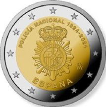 La Policía protagonizará la nueva cara nacional de las monedas de 2€