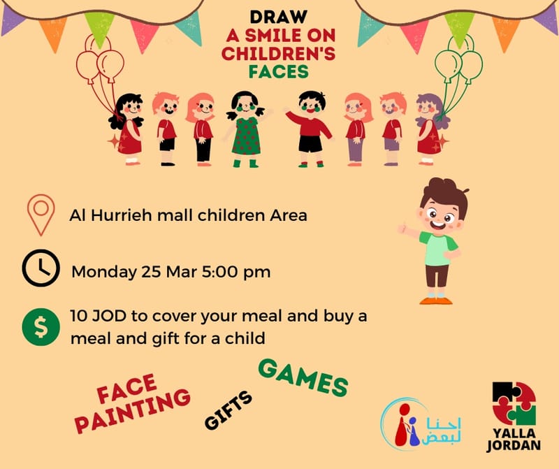 Yalla Join us in drawing a smile on Children's faces