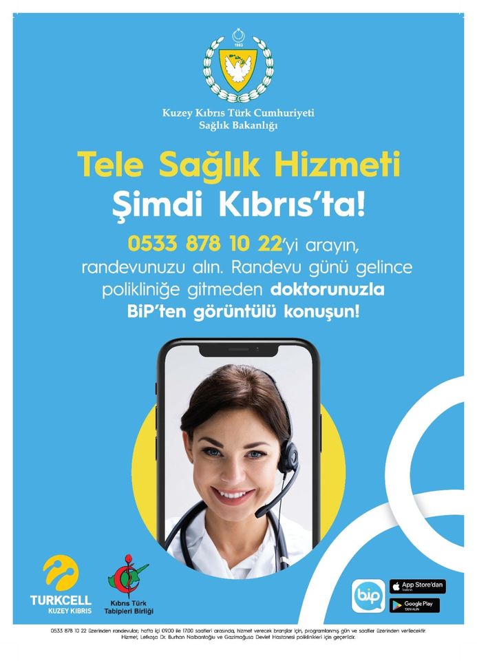 خدمة "Tele Health" الجديدة في قبرص الشمالية تحت رعاية وزارة الصحة