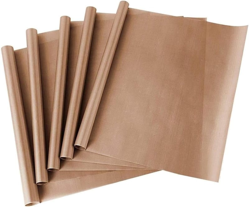 5 Pack PTFE Teflon Sheet for Heat Press Transfer Sheet Non Stick 16 x 20" Heat Transfer Paper Reusable Heat Resistant Craft Mat - Food Grade Materials- Non Stick and easy to clean