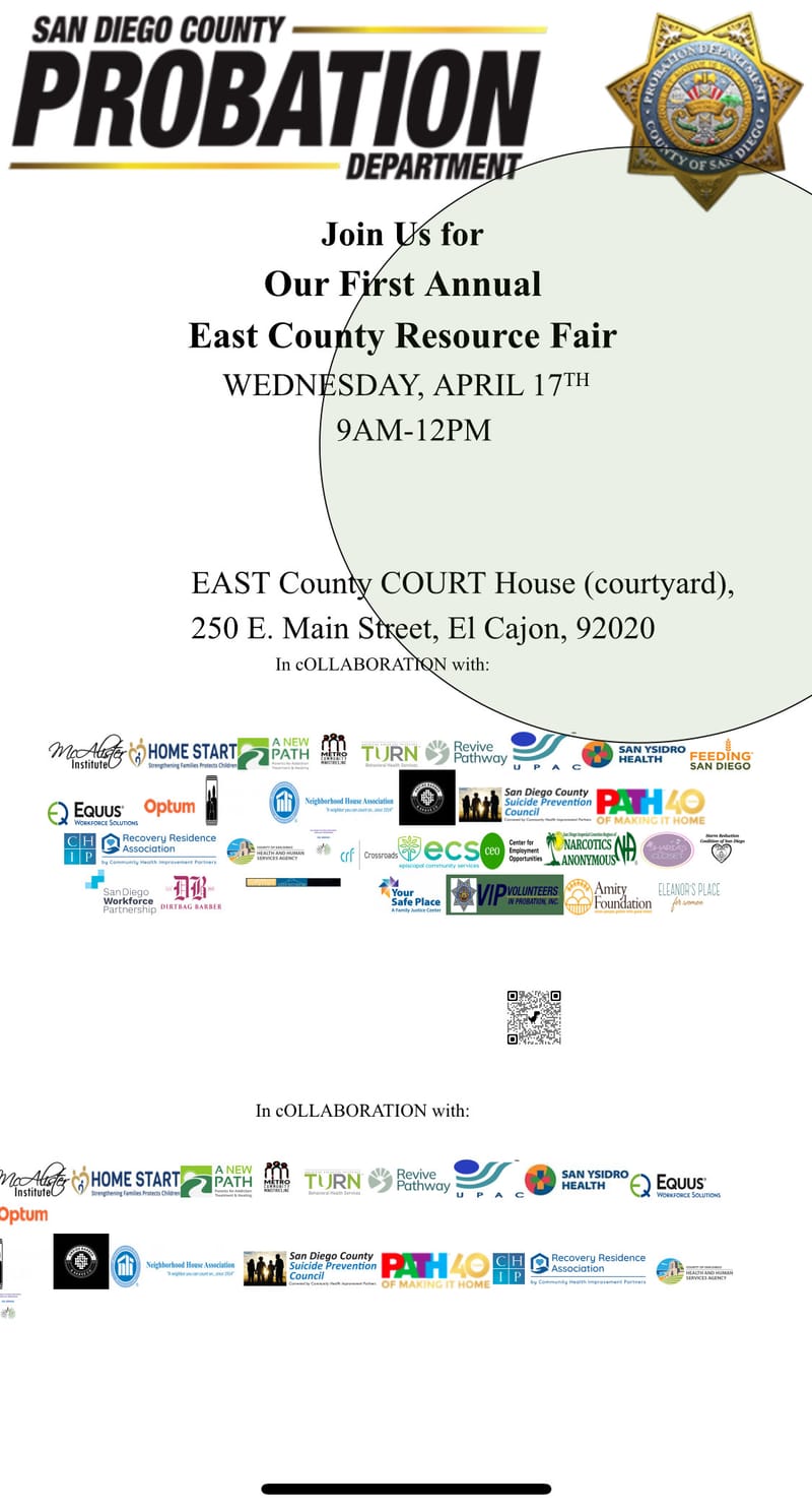 SD County Probation Presents East County Resource Fair