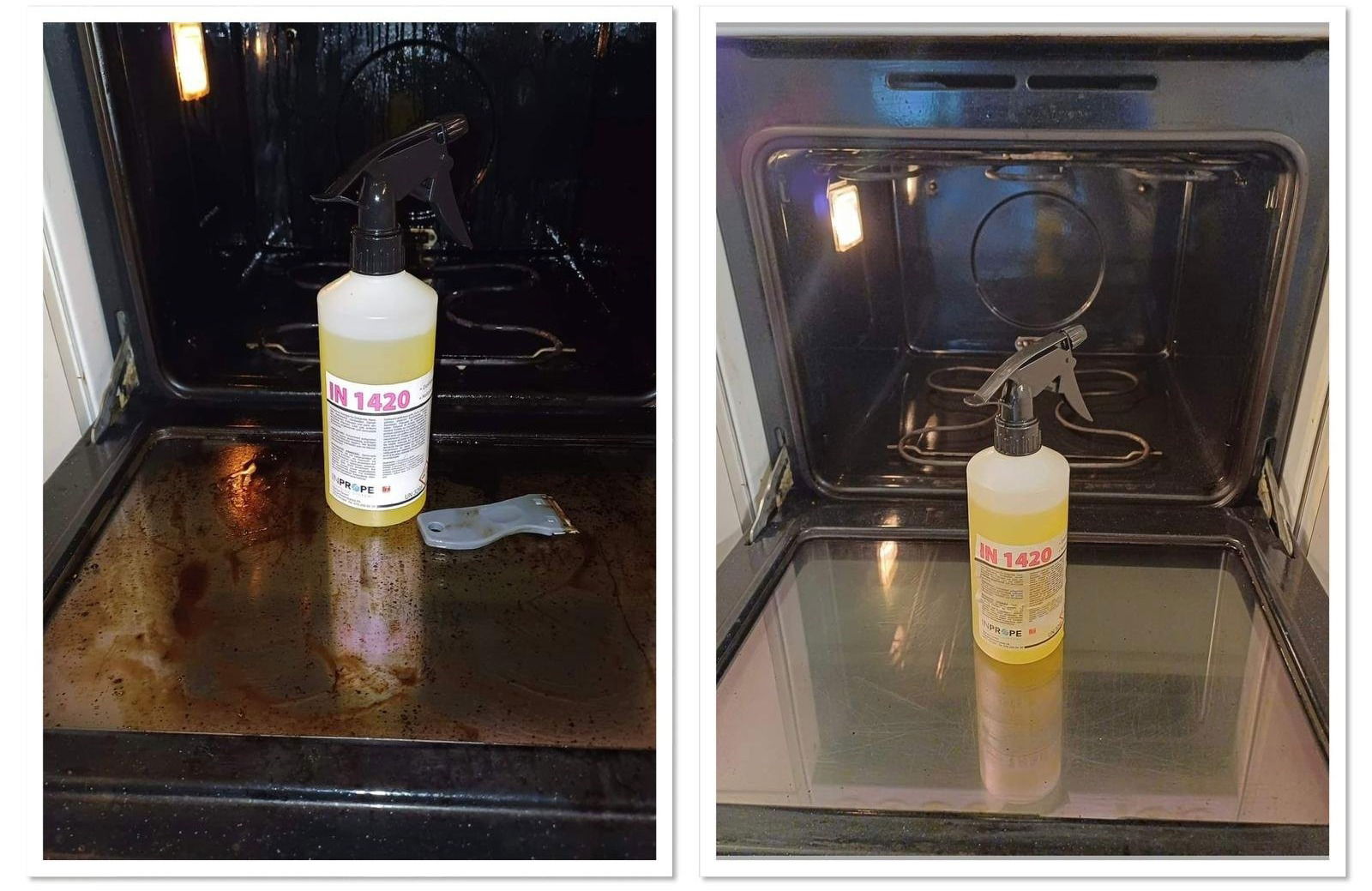 Thick liquid grill cleaner