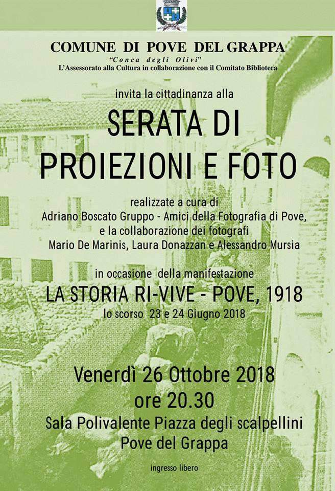 SERATA DI PROIEZIONI E FOTO