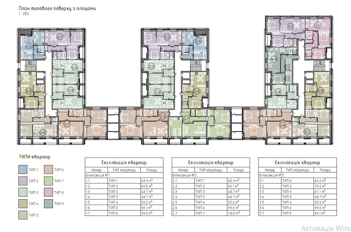 Типовий поверх з площинами