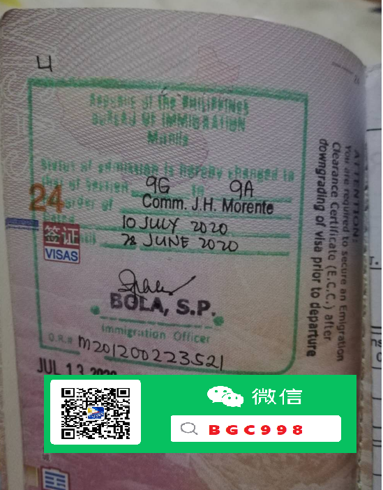 工作签证9G降签9A 成功案例