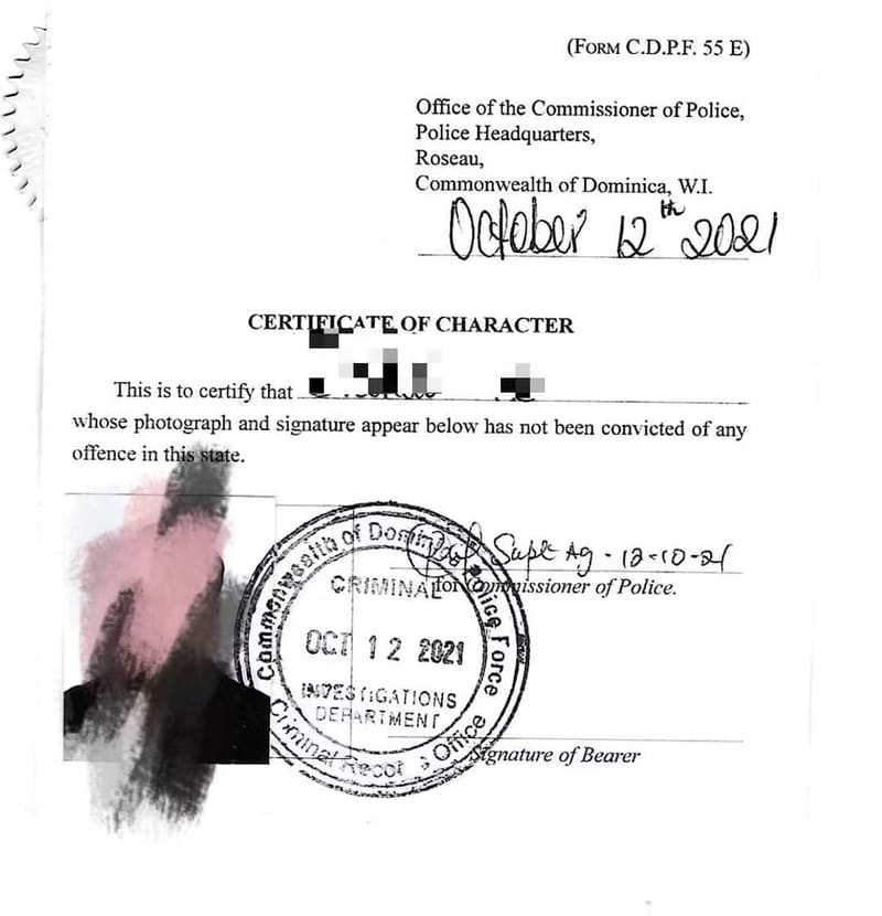 多米尼克驾驶证多米尼克无犯罪证明多米尼克电话号码