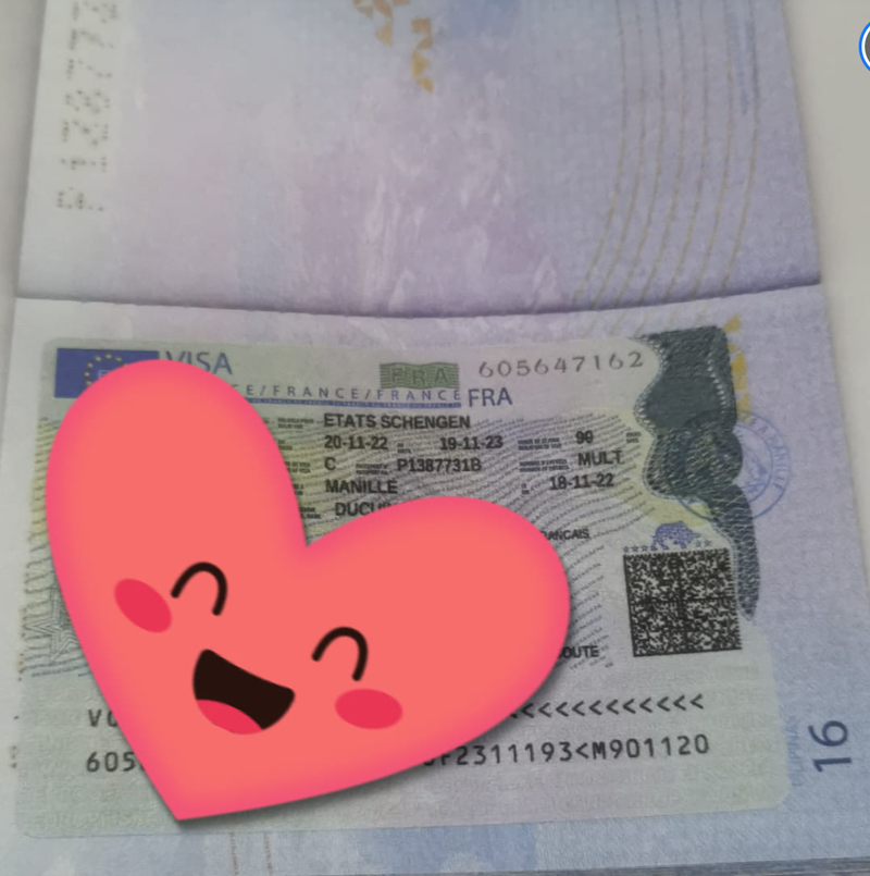 菲律宾办理法国签证成功案例