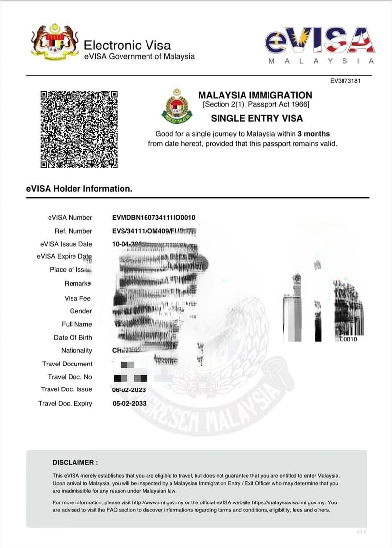 菲律宾办理马来西亚签证