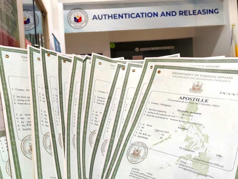 菲律宾外交部文件认证服务