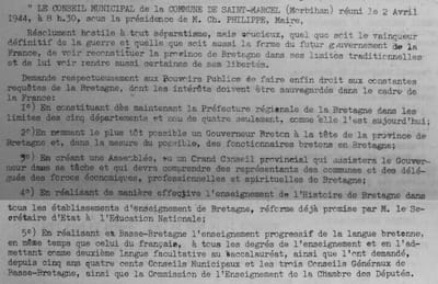 Quand un haut lieu de la Résistance s’exprimait pour une Assemblée bretonne sur les 5 départements bretons