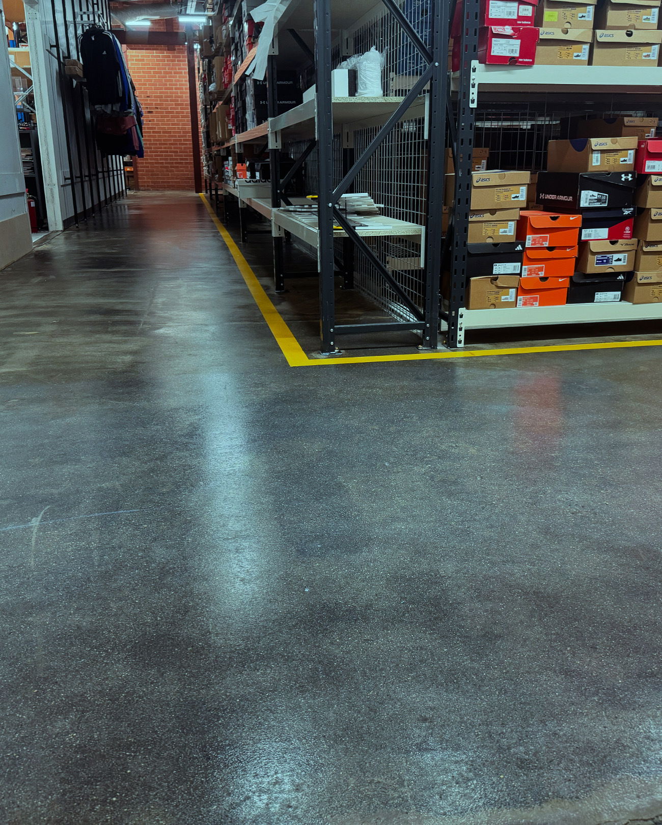 Rebel sport  dust proofing  Expose shine polished concrete