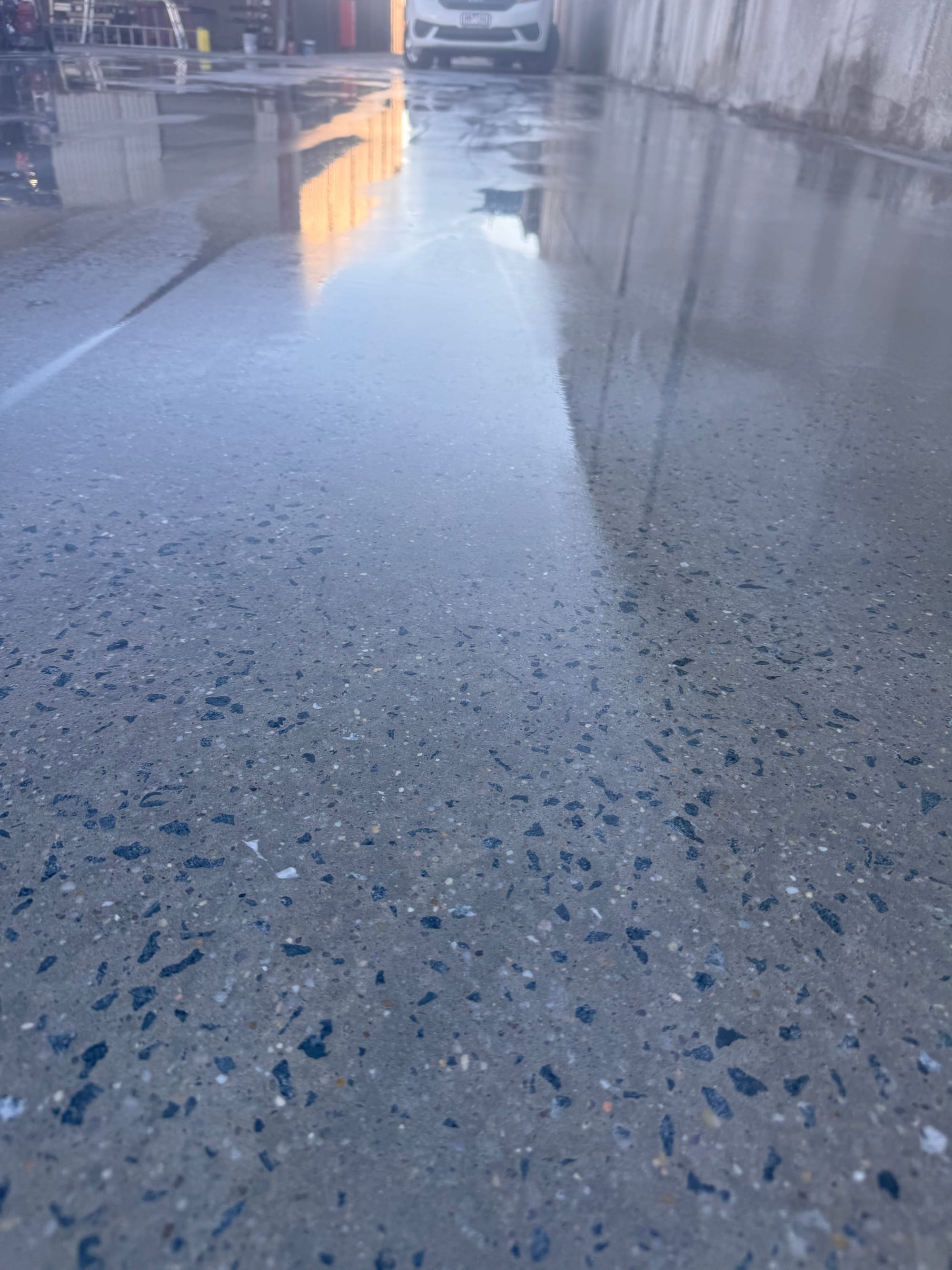 Floor prep exposeshine polished concrete