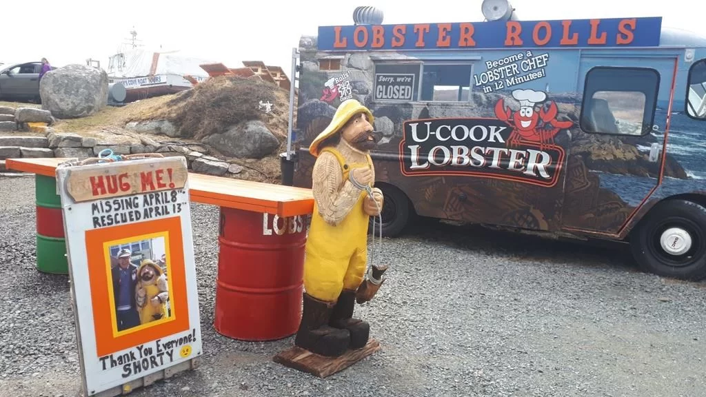 STOLEN WOODEN FISHERMAN KNOWN AS ‘SHORTY’ RETURNED TO PEGGY’S COVE