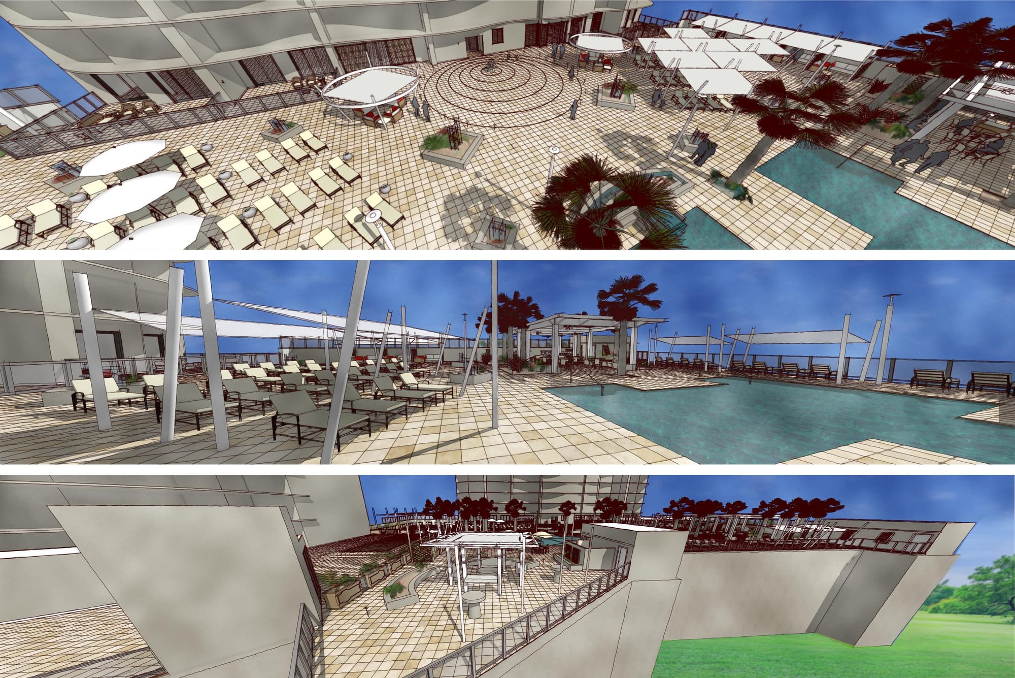 Oasis Tower One - Pool Deck Design & Construction
