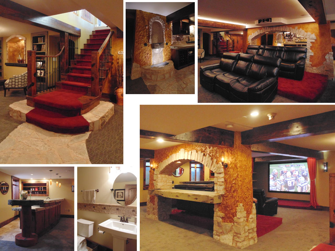 Italian Themed Custom Lower Level - Illinois