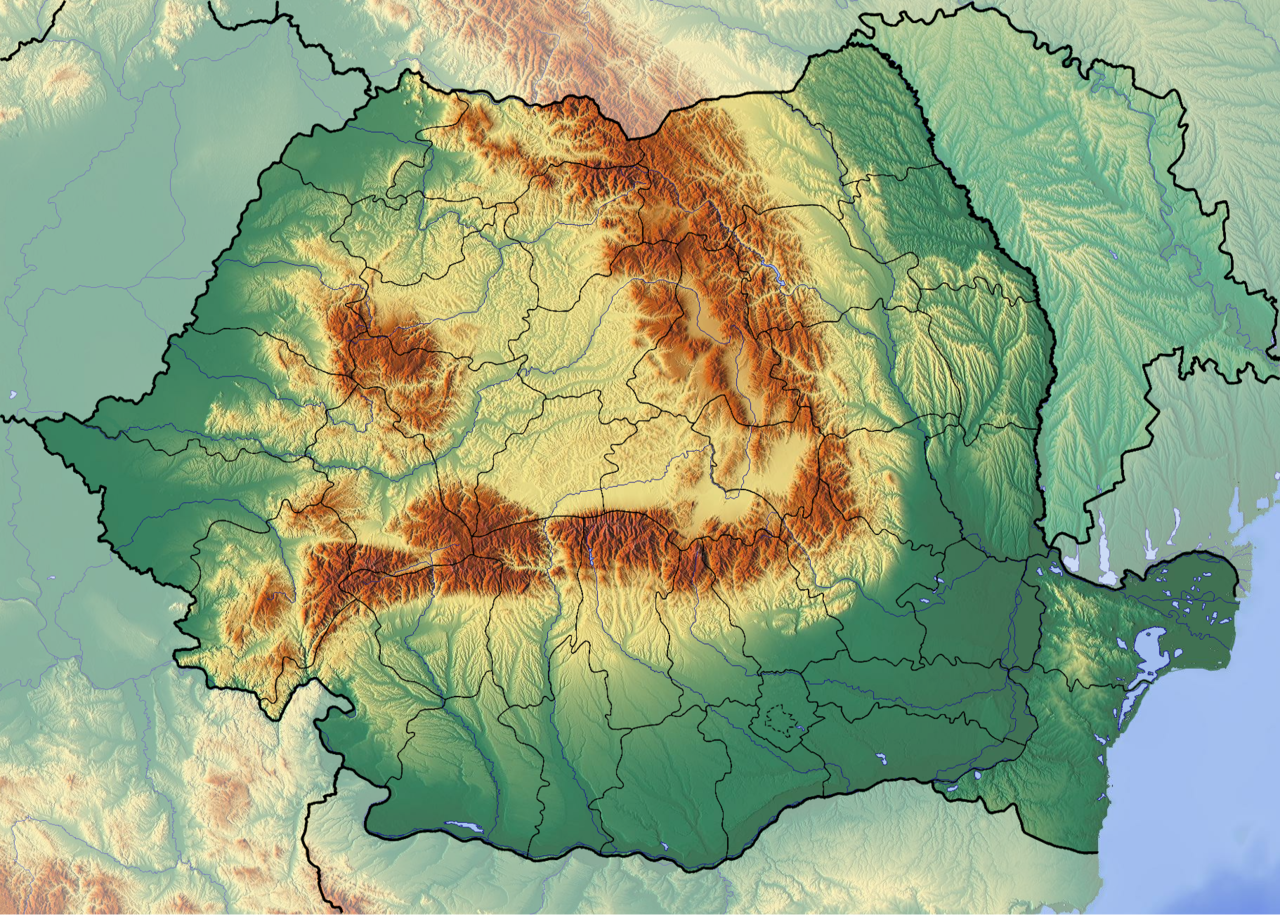 România - poziția geografică, elemente definitorii și consecințe, statele vecine