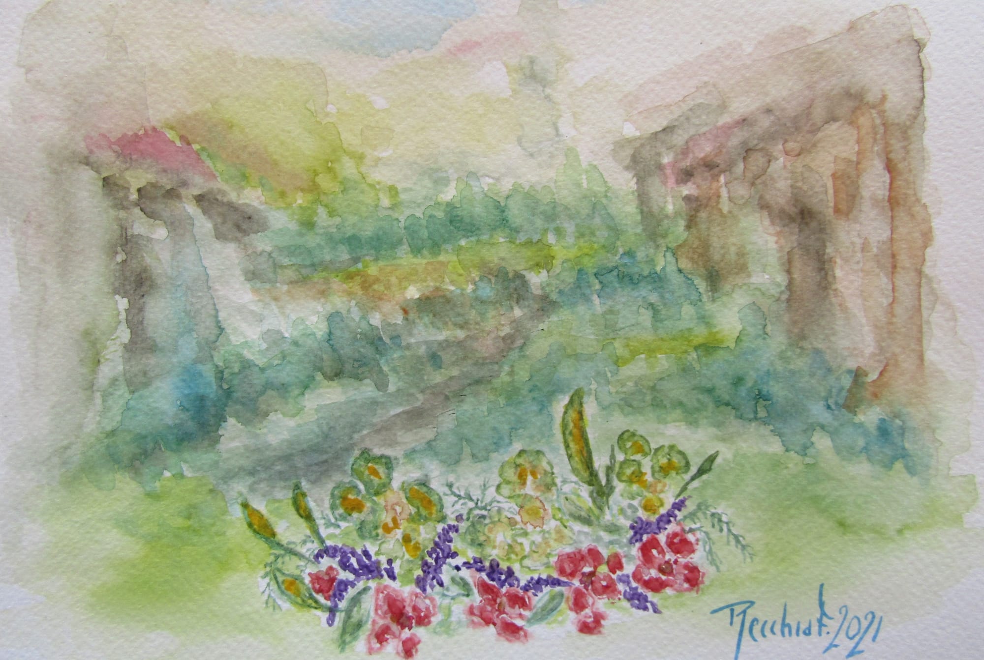 fiori sul torrente