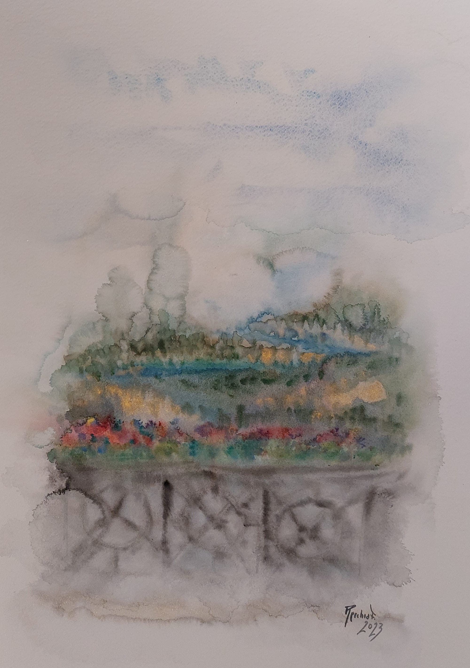 la ringhiera sul ponte