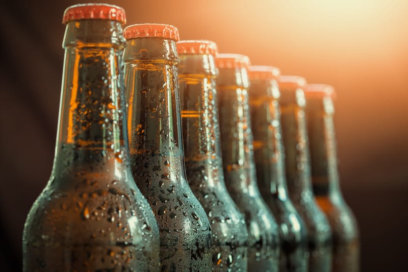 Bier von der Flasche