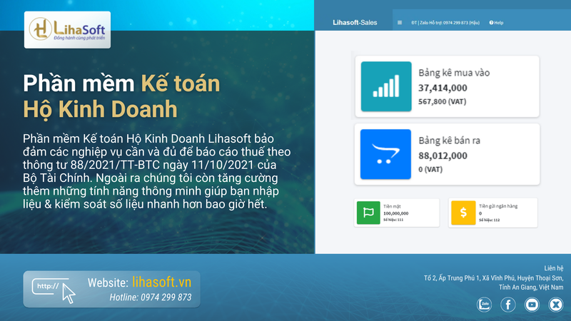 Phần mềm kế toán hộ kinh doanh