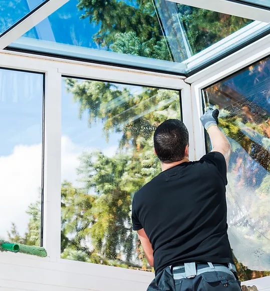 Wintergartenreinigung